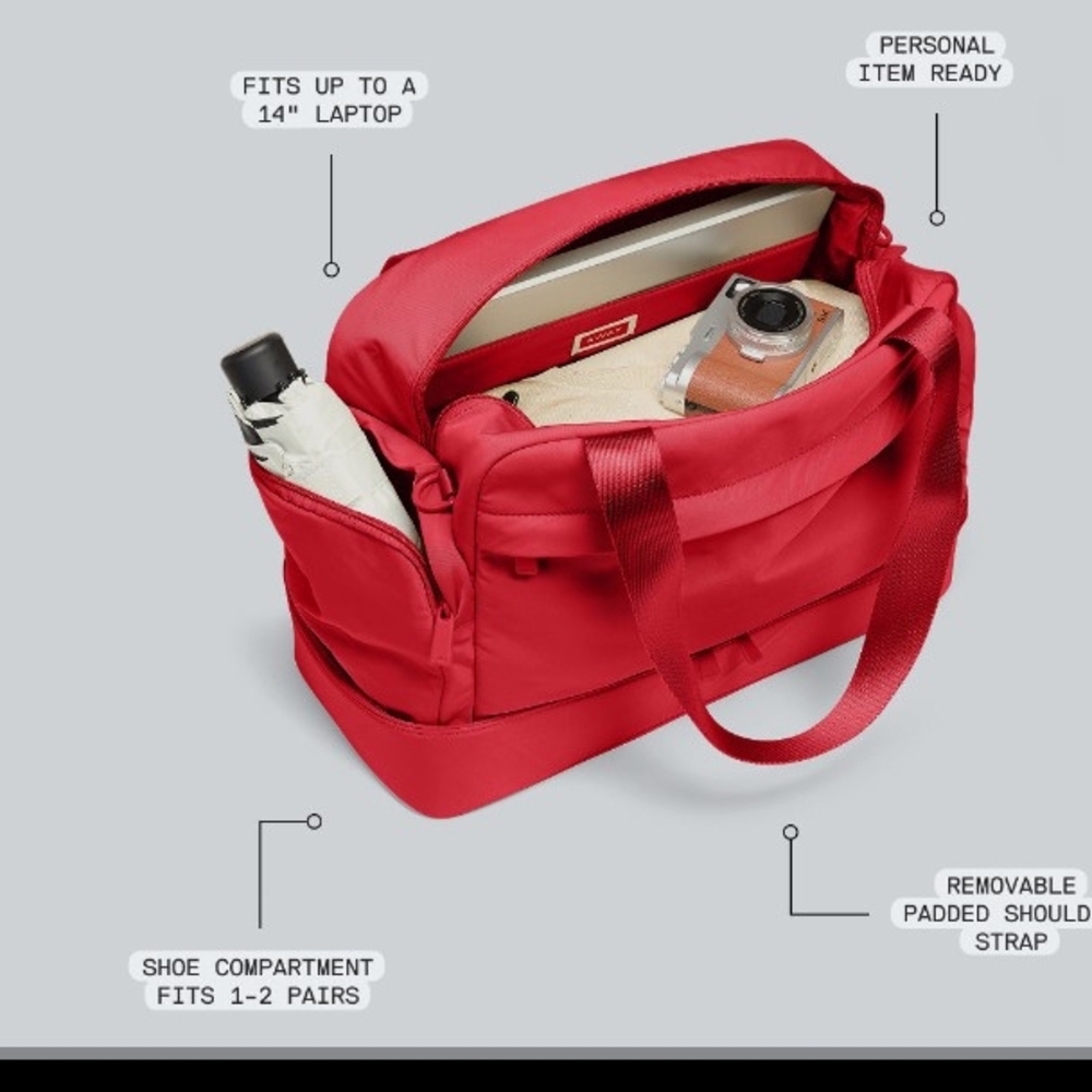 Away Red Travel Bag for Women - Picture 4 of 6